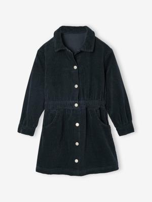 Jurk in fluweel / velours voor meisjes dennen Jurk in fluweel / velours voor meisjes dennen