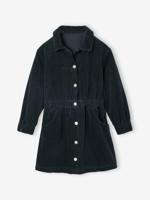 Jurk in fluweel / velours voor meisjes dennen - thumbnail