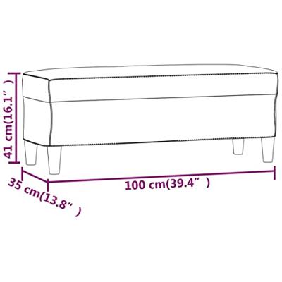 Bankje 100x35x41 cm fluweel donkergroen - thumbnail