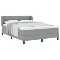 Boxspringbed met matras Lichtgrijs 160 x 200 cm Stof - thumbnail