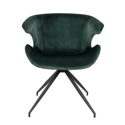 Zuiver Eetkamerstoel 'Mia' Velvet, kleur Groen Zuiver Eetkamerstoel 'Mia' Velvet, kleur Groen