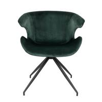 Zuiver Eetkamerstoel 'Mia' Velvet, kleur Groen - thumbnail