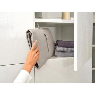 Brabantia kledingstoomdeken met deurhaken grijs - thumbnail