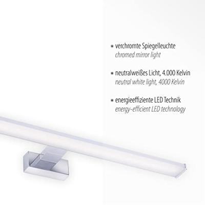 Just Light Spiegel wandlampMattis 60cm chroom - 11133-17