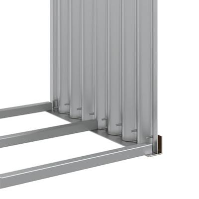 Haardhoutopslag 120x45x140 cm gegalvaniseerd staal lichtbruin