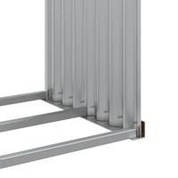 Haardhoutopslag 120x45x140 cm gegalvaniseerd staal lichtbruin - thumbnail