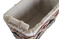 Mandenset DKD Home Decor Polyester Koloniaal Vezel (39 x 27 x 24 cm) - thumbnail
