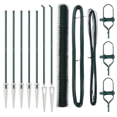 VidaXL Afrasteringspaal groen 10 x 1,5 m (36 mm gaas) staal en pvc