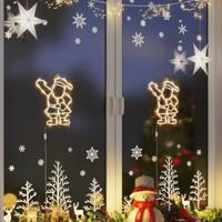 VidaXL Kerstverlichting silhouet van de kerstman2 st 35 leds warm wit - thumbnail