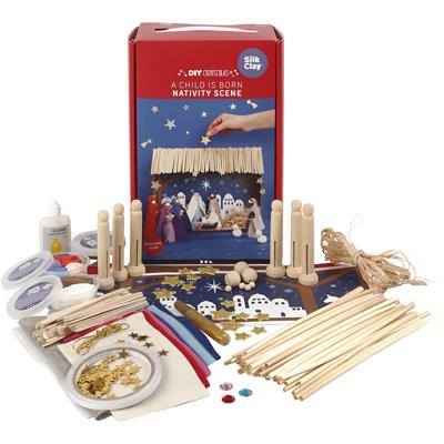 Creativ Company Houten kerststal knutselset