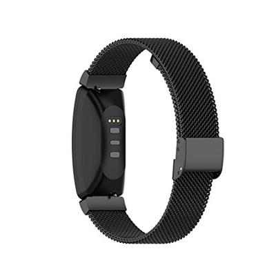 Fitbit Inspire Milanese bandje met gesp - Maat: Large - Zwart Fitbit Inspire Milanese bandje met gesp - Maat: Large - Zwart