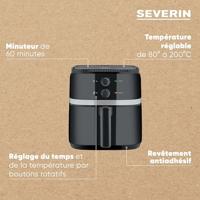 Severin FR2452 - Heteluchtfriteuse - Friteuse 5l - zwart - thumbnail