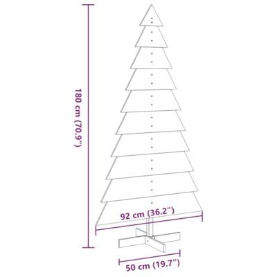 VidaXL Kerstdecoratie kerstboom 180 cm massief grenenhout wit VidaXL Kerstdecoratie kerstboom 180 cm massief grenenhout wit