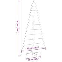 VidaXL Kerstdecoratie kerstboom 180 cm massief grenenhout wit - thumbnail