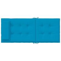 Stoelkussens 6 st hoge rug oxford stof lichtblauw - thumbnail