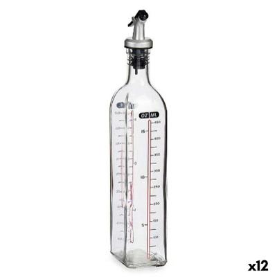 Flesje Vivalto Transparant Glas Siliconen Polypropyleen 500 ml (12 Stuks)
