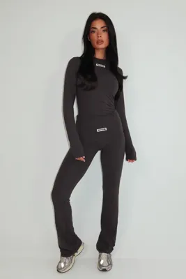 Unique The Label Nena Pants Dames Donkergrijs - Maat L - Kleur: Bruin | Soccerfanshop