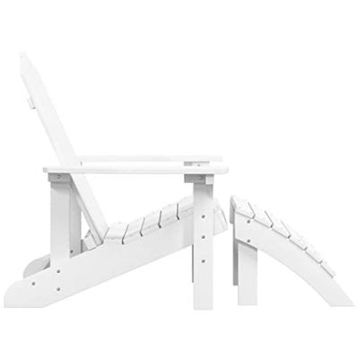 Tuinstoel Adirondack met voetenbank HDPE wit