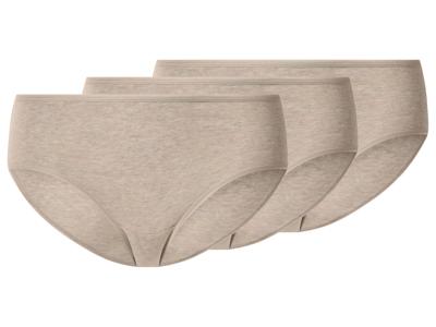 esmara Set van 3 dames hipsters (Beige, L (44-46))