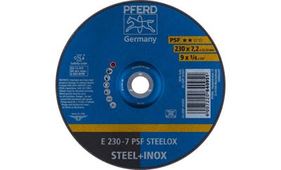 PFERD TOOLS 62023640 E 230-7 PSF STEELOX Afbraamschijf gebogen Diameter 230 mm Boordiameter 22.23 mm RVS, Staal 10 stuk(s)