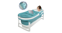 EKEO XL Zitbad Voor Volwassenen - Bath Bucket - 445 L - Wit Blauw - thumbnail
