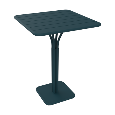 Fermob Luxembourg tuintafel hoog 80x80 cm Acapulco Blue