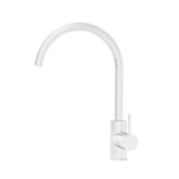 Keukenmengkraan Hotbath Cobber 1-hendel 36 cm Draaibare Uitloop Mat Wit - thumbnail