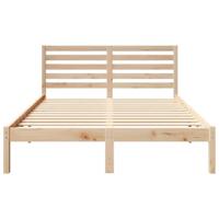 Bedframe met hoofdeinde Bruin 140 x 190 cm Massief grenenhout - thumbnail