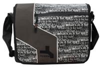 Khodi schoudertas B-Side 34 x 42 cm tarpaulin bruin/zwart - thumbnail