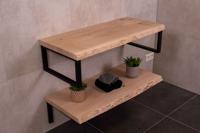 SaniGoods massief eikenhouten badmeubel 90cm - thumbnail