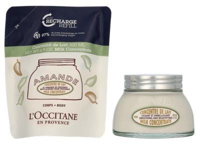 L'Occitane Almond Milk Concentrate Duo Set 400 ml L'Occitane Almond Milk Concentrate Duo Set 400 ml