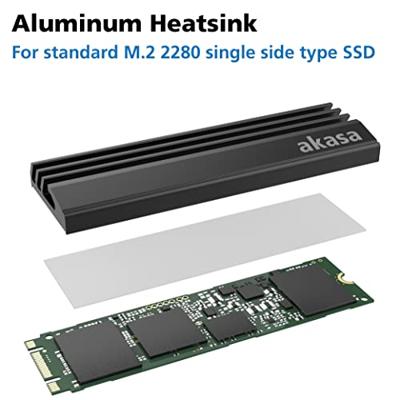 Akasa A-M2HS01-KT02 koelsysteem voor computers SSD (solid-state drive) Koelplaat/radiatoren Zwart 1,