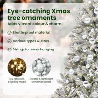 VidaXL Kunstkerstboom met 300 led groen en wit 180 cm pvc en metaal - thumbnail