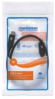 Manhattan USB-kabel USB 3.2 Gen2 USB-C stekker, USB-C stekker 0.50 m Zwart 354899 - thumbnail