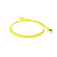 ACT Gele 10 meter LSZH U/FTP CAT6A datacenter slimline patchkabel snagless met RJ45 connectoren - thumbnail