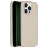 Accezz Liquid Silicone Backcover iPhone 15 Pro Max Telefoonhoesje Grijs - thumbnail