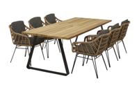 4 Seasons Cottage tuinstoel + Taste Basso tuintafel 240x100 cm. - thumbnail