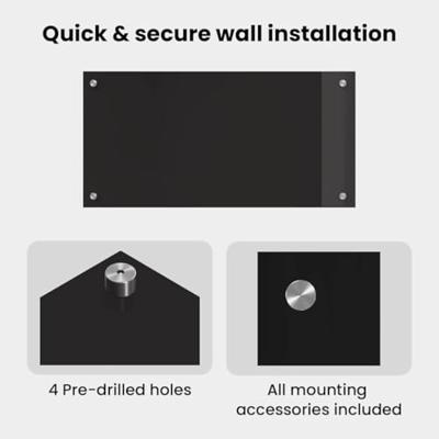 VidaXL Keuken achterwand 2 pcs zwart 80 x 40 cm gehard glas VidaXL Keuken achterwand 2 pcs zwart 80 x 40 cm gehard glas