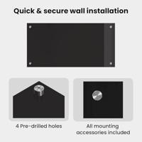 VidaXL Keuken achterwand 2 pcs zwart 80 x 40 cm gehard glas - thumbnail