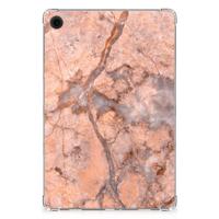 Samsung Galaxy Tab A9 Plus Tablet Back Cover Marmer Oranje - thumbnail