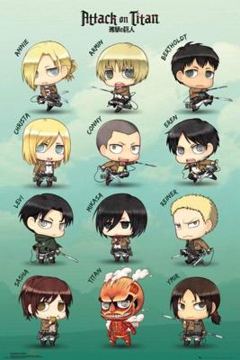 Poster Attack on Titan - Chibi Characters 61x91,5cm