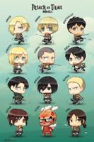 Poster Attack on Titan - Chibi Characters 61x91,5cm - thumbnail