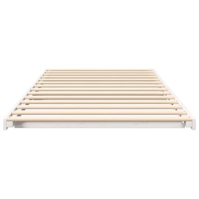 Bedframe Wit 90 x 210 cm Massief grenenhout