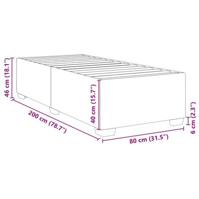 Bedframe kunstleer wit 80x200 cm