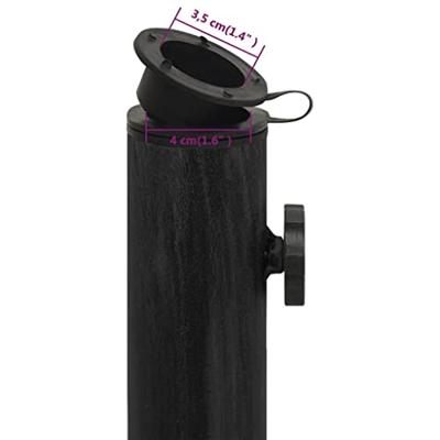 VidaXL Parasolvoet 44x44x31 cm gietijzer zwart - thumbnail