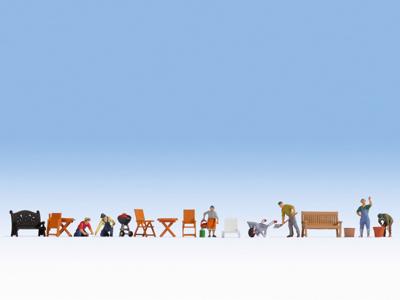 Noch 16215 H0 Figuren-Themaset „In de tuin“ Noch 16215 H0 Figuren-Themaset „In de tuin“