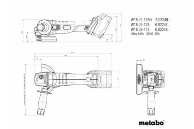 Metabo W 18 L 9-115 Quick Accu Haakse Slijper | 18V | Excl. accu's en lader | Metabox 165L 602246840 Metabo W 18 L 9-115 Quick Accu Haakse Slijper | 18V | Excl. accu's en lader | Metabox 165L 602246840