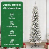 Kunstkerstboom met 300 LED Wit 240 cm PVC en Metaal en Plastic - thumbnail