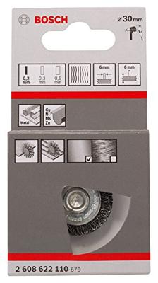 Bosch Accessories Schijfborstel, gegolfd, 30 mm, 0,2 mm, 6 mm, 4500 omw/min Bosch Power Tools Schacht-Ø 6 mm 2608622110 1 stuk(s) - thumbnail