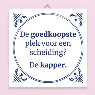 Tegeltje De goedkoopste plek voor een scheiding